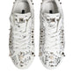 Dolce & Gabbana White Portofino Studded Men Sneakers Shoes