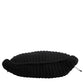 Dolce & Gabbana Black Cashmere Knitted Leather Shoulder Women Borse Bag
