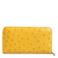 Dolce & Gabbana Yellow Leather Logo Plaque Zip Around Continental Wallet