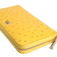 Dolce & Gabbana Yellow Leather Logo Plaque Zip Around Continental Wallet