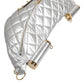 Dolce & Gabbana Silver Quilted Filled Crossbody Shoulder Bag SICILY Bag