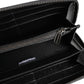 Dolce & Gabbana Black Gray Leopard Leather Zip Around Continental Wallet