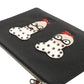 Dolce & Gabbana Black Leather #DGFAMILY Embellished Men Clutch Pouch Bag