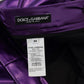 Dolce & Gabbana Purple Metallic Nylon Straight Trouser Pants