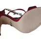 Dolce & Gabbana Red Satin Crystals Keira Sandals Heels Shoes