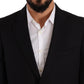Domenico Tagliente Blue Polyester Single Breasted Formal 2 Piece Suit