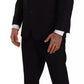 Domenico Tagliente Blue Polyester Single Breasted Formal 2 Piece Suit