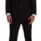 Domenico Tagliente Blue Polyester Single Breasted Formal 2 Piece Suit