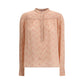 Kristina Ti Light Pink Silk Pattern Shirt