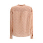Kristina Ti Light Pink Silk Pattern Shirt