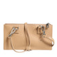 Dolce & Gabbana Beige Calfskin Leather Large Crossbody Card Holder Wallet