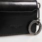 Dolce & Gabbana Wallet Black Leather Logo Embossed Key Chain Card Holder Wallet
