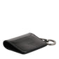 Dolce & Gabbana Wallet Black Leather Logo Embossed Key Chain Card Holder Wallet