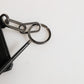 Dolce & Gabbana Black Leather Logo Embossed Key Chain Card Holder Wallet