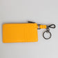 Dolce & Gabbana Yellow Orange Leather Credit Card Key Holder Clip On Wallet
