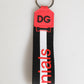 Dolce & Gabbana Red White DG Logo Polyester Brass Holder Keychain Keyring