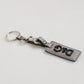 Dolce & Gabbana Gray Leather Logo Metal Ring Keychain Holder Men Keyring