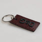 Dolce & Gabbana Bordeaux Leather Logo Metal Ring Men Keychain Keyring