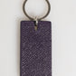 Dolce & Gabbana Violet Leather Logo Metal Ring Men Keychain Keyring