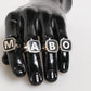 Dolce & Gabbana Silver Tone Brass Lettering Set 5 Pieces Adjustable Ring