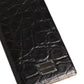 Dolce & Gabbana Black Leather Exotic 3000mAh Power Bank Charger USB