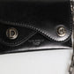 Dolce & Gabbana Black Cavallo Leather Wallet Chain Snap Bifold Card Holder