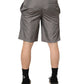 Dolce & Gabbana Light Gray Nylon Elastic Waist Shorts Swimwear