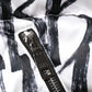 Dolce & Gabbana White Black Graffiti Logo Puffer Bomber Jacket