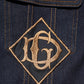 Dolce & Gabbana Indigo Blue Denim Slim Fit Logo Patch Jacket