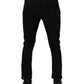 Dolce & Gabbana Black Cotton Skinny Jeans Men Trouser Pants