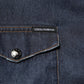 Dolce & Gabbana Blue Denim Button Casual Logo Patch Men Shirt