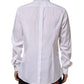 Dolce & Gabbana White Cotton GOLD Long Sleeves Formal Shirt