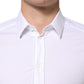 Dolce & Gabbana White GOLD Cotton Long Sleeves Dress Men Shirt