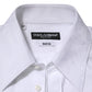 Dolce & Gabbana White Cotton MARTINI Paisley Jacquard Shirt