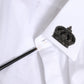 Dolce & Gabbana White Cotton Crown Collar GOLD Formal Shirt