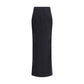 Alessandra Rich Black Wool Long Skirt