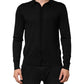 Dolce & Gabbana Black Silk Button Up Lightweight Sweater