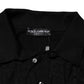 Dolce & Gabbana Black Silk Jacquard DG Polo Shirt T-shirt