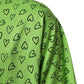 Dolce & Gabbana Green V-Neck DG Logo Heart Print T-shirt