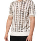 Dolce & Gabbana Silk Ivory Coin Print Logo Men Polo T-shirt