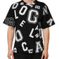 Dolce & Gabbana Black Cotton Letter Print Short Sleeve T-shirt