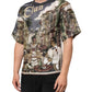 Dolce & Gabbana Palermo Jazz Club Linen Crew Neck Men T-shirt