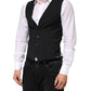 Dolce & Gabbana Black Wool Dress Formal Men Waistcoat Vest