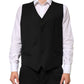 Dolce & Gabbana Black Wool Dress Formal Men Waistcoat Vest