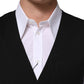 Dolce & Gabbana Black Wool Dress Formal Men Waistcoat Vest
