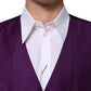 Dolce & Gabbana Purple Wool Dress Formal Waistcoat Vest