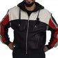 Dolce & Gabbana Black Leather Hooded Blouson Jacket