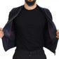 Dolce & Gabbana Dark Blue Suede Lambskin Blouson Jacket