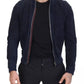 Dolce & Gabbana Dark Blue Suede Lambskin Blouson Jacket