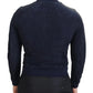 Dolce & Gabbana Dark Blue Suede Lambskin Blouson Jacket